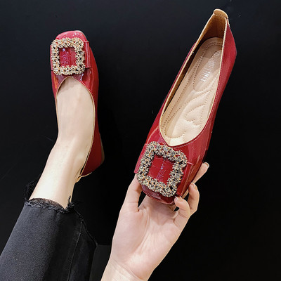 Pantofi casual dama din piele cu decor metalic - trei culori