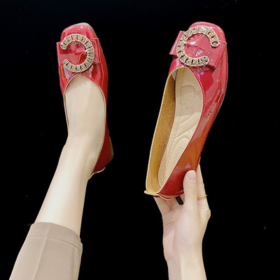 Pantofi dama casual cu decor metalic in trei culori