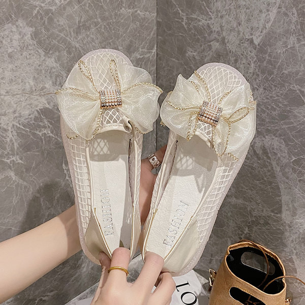 Pantofi moderni de dama cu panglica si pietre in trei culori