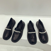 Pantofi casual dama cu talpa plate si perle - in doua modele