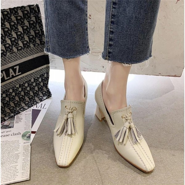 Model nou de pantofi dama ascutit cu toc in doua culori