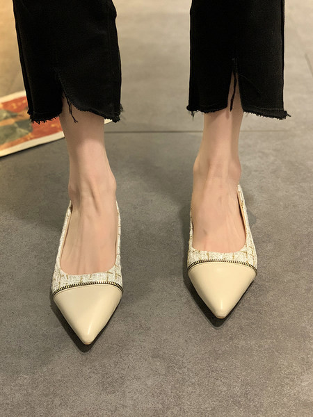 Pantofi dama cu talpa plate - model ascutit