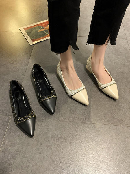 Pantofi dama cu talpa plate - model ascutit