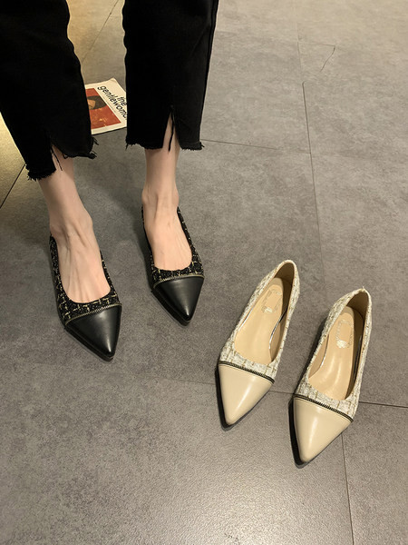 Pantofi dama cu talpa plate - model ascutit