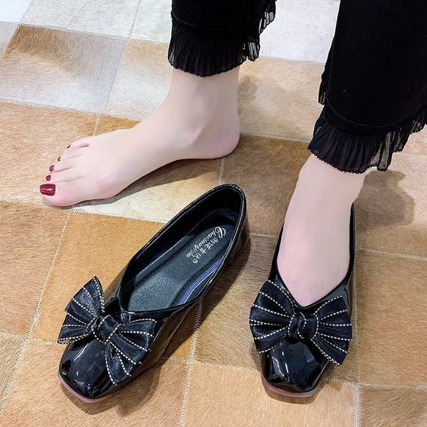 Ženske lakirane cipele za slobodno vrijeme s trakom