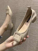 Pantofi zilnici ascuțiți cu cataramă