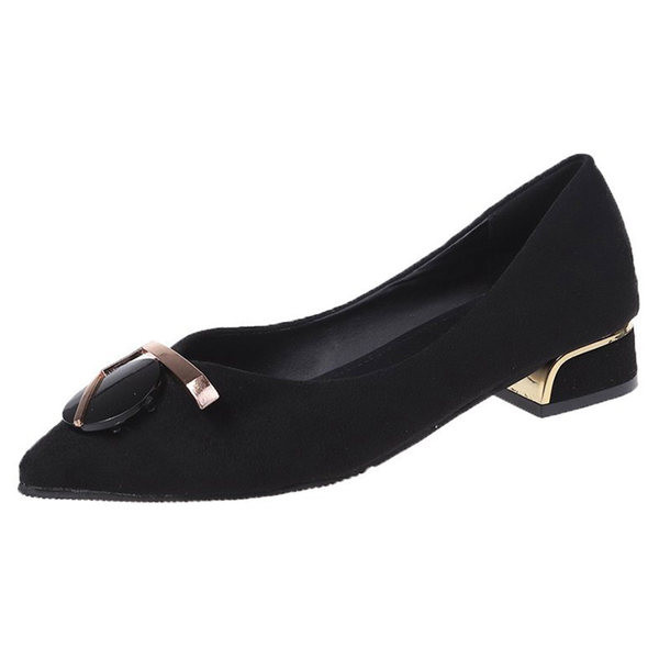 Pantofi ascutiti din piele intoarsa ecologica cu decor metalic