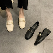 Pantofi casual dama din piele cu element metalic si perla