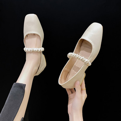 Ženske ležerne kožne cipele - običan model