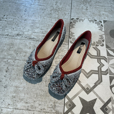 Pantofi casual dama cu panglica si talpa plata