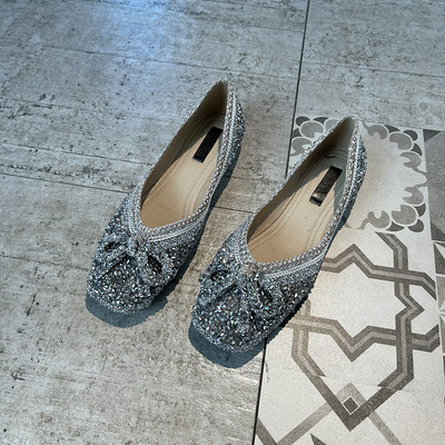 Pantofi casual dama cu panglica si talpa plata