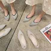 Pantofi casual dama cu margele si talpa plata