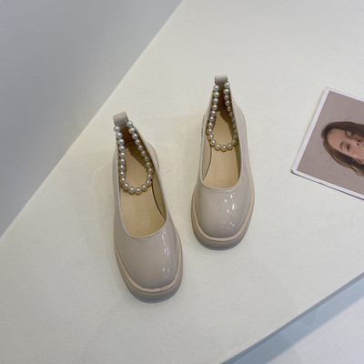 Ženske casual lakirane cipele s biserima