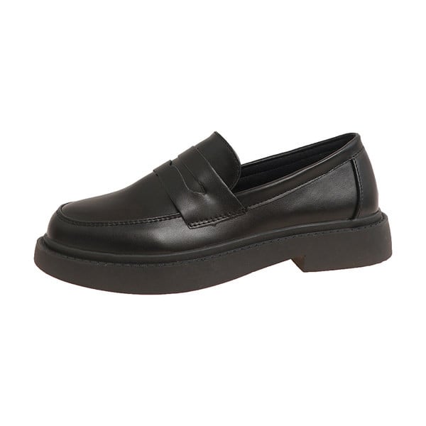 Pantofi rotunzi din piele model simplu