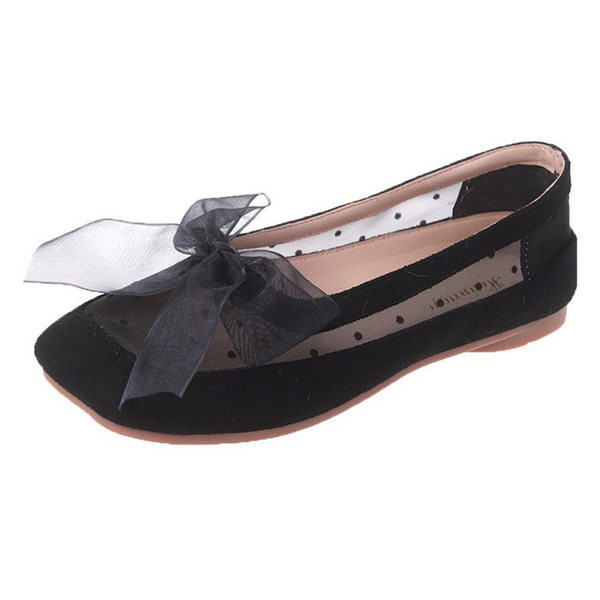 Pantofi casual dama cu panglica si talpa plata