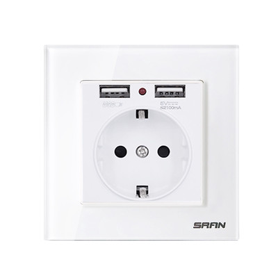 Контакт за стена с два USB порта