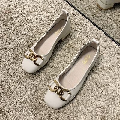 Pantofi casual dama din piele ecologica cu element metalic