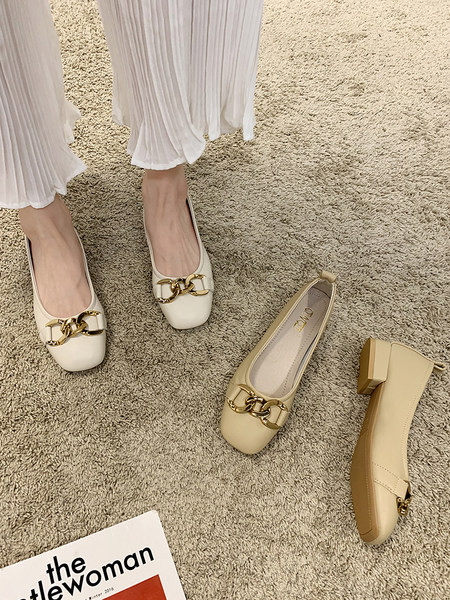 Pantofi casual dama din piele ecologica cu element metalic