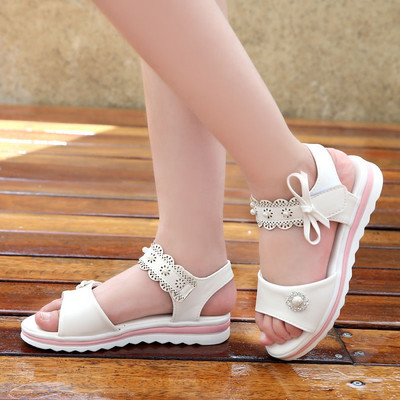 Sandale za djevojčice od umjetne kože s čičkom