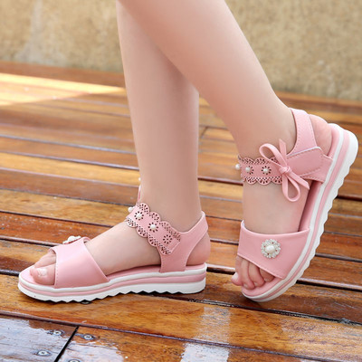 Sandale za djevojčice od umjetne kože s čičkom