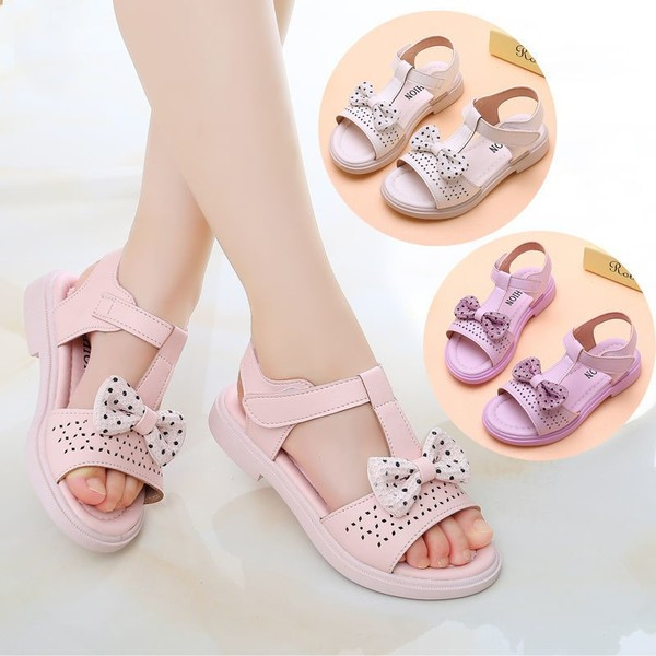 Sandale za djevojčice od umjetne kože s čičkom