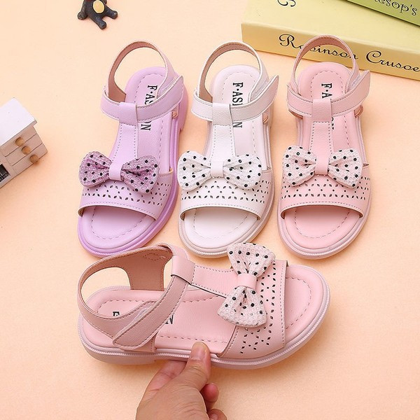 Sandale za djevojčice od umjetne kože s čičkom