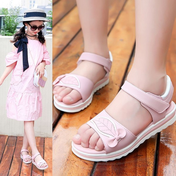 Sandale za djevojčice od umjetne kože s čičkom