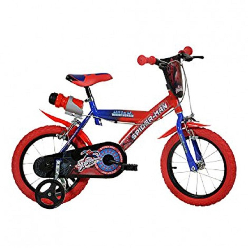 Червено детско колело Спайдърмен за момчета Dino Bikes 16 инча