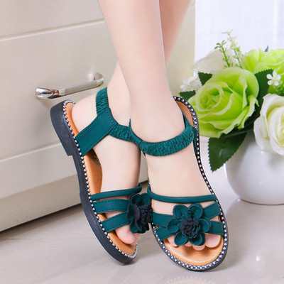 Παιδικά σανδάλια με επίπεδη σόλα και λουλούδια - διάφορα μοντέλα