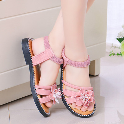 Παιδικά σανδάλια με επίπεδη σόλα και λουλούδια - διάφορα μοντέλα