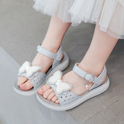 Sandale fete cu panglica si pietre de decor