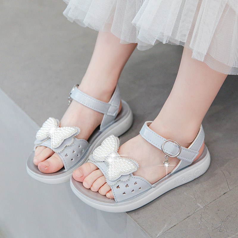 Sandale fete cu panglica si pietre de decor