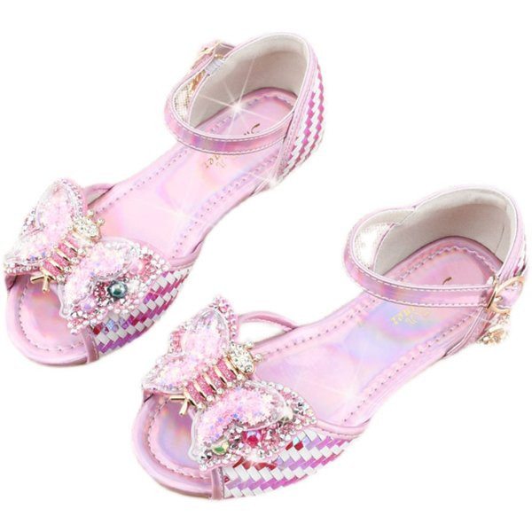 Παιδικά casual σανδάλια με διακοσμητικές πέτρες και τρισδιάστατο στοιχείο για κορίτσια