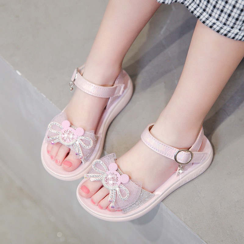 Sandale de vara model nou pentru o fata cu pietre de decor