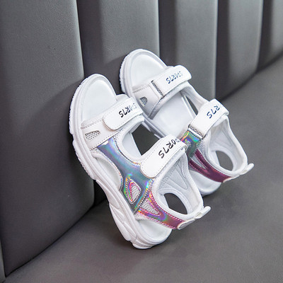 Sandale casual pentru copii cu autocolante si aplicatie pentru fete