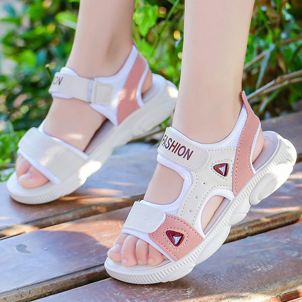 Model nou de sandale casual pentru copii cu autocolante pentru fete