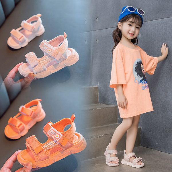 Sandale sport copii cu broderie pentru fete