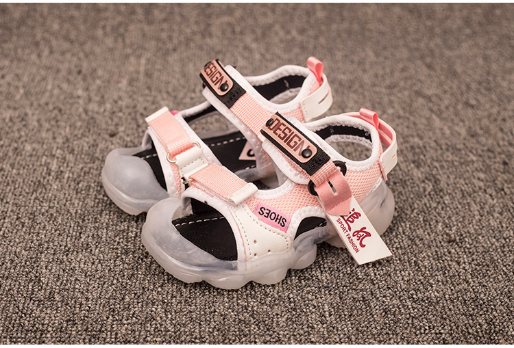 Sandale casual pentru copii cu sireturi si autocolante
