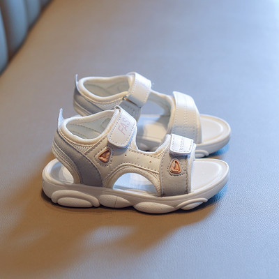 Sandale casual pentru copii cu autocolant și inscripție potrivite pentru fete