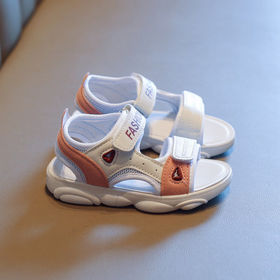 Sandale casual pentru copii cu autocolant și inscripție potrivite pentru fete