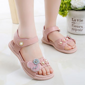 Sandale pentru copii cu elemente 3D și închidere cu velcro