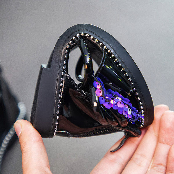 Sandale moderne pentru fete cu panglica si paiete