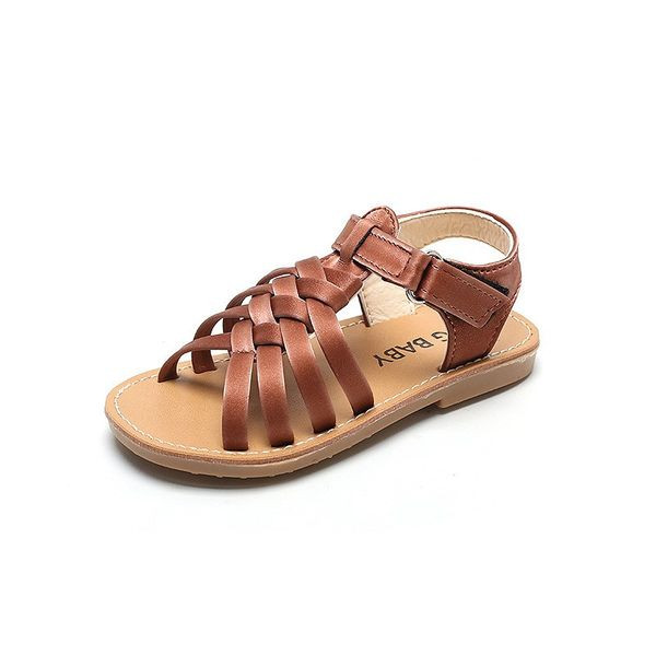 Sandale casual pentru copii cu bretele din imitatie de piele