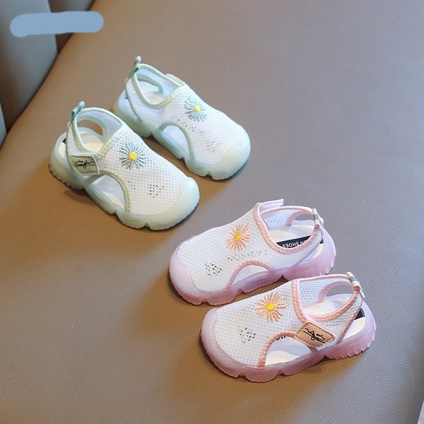 Sandale casual pentru copii cu plasă și broderie