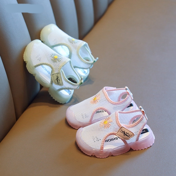 Sandale casual pentru copii cu plasă și broderie