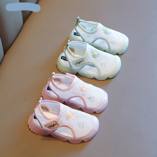 Sandale casual pentru copii cu plasă și broderie