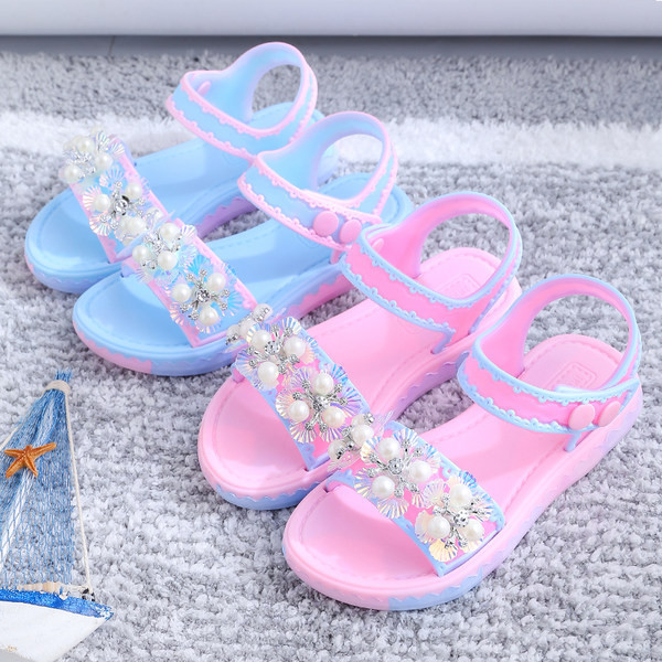 Vaikiškos laisvalaikio basutės su perlais mergaitėms