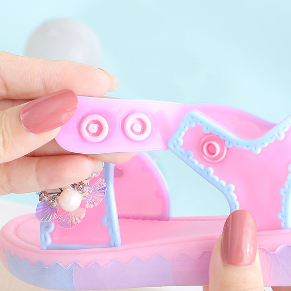 Vaikiškos laisvalaikio basutės su perlais mergaitėms