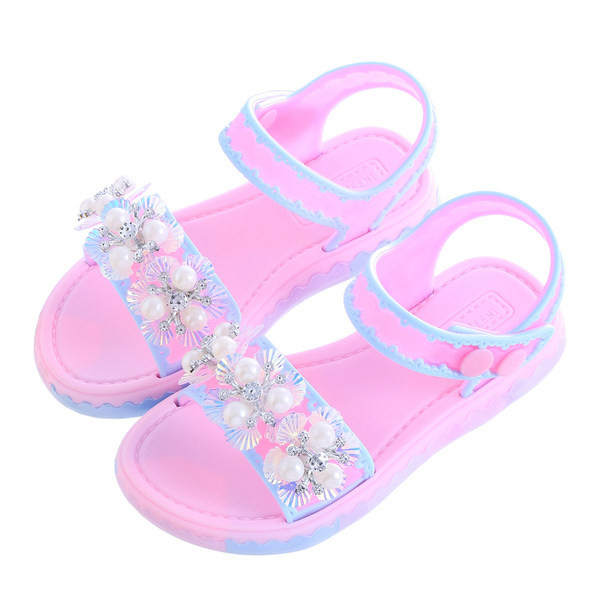 Vaikiškos laisvalaikio basutės su perlais mergaitėms