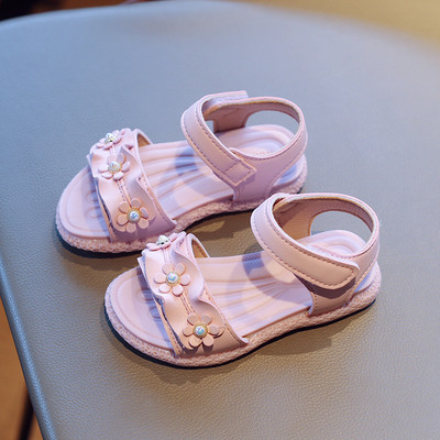 Sandale casual pentru copii cu autocolant si decor